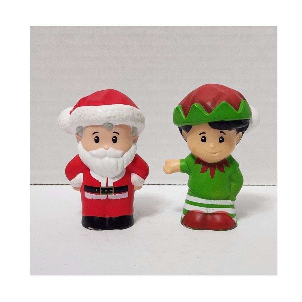 Fisher Price Little People Santa Claus & Elf 2019 Christmas Figures Mattel